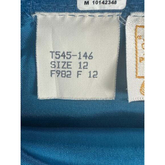 Vintage Pendleton Size 12 100% Wool Midi Length Straight Pencil Skirt Blue - Picture 4 of 10